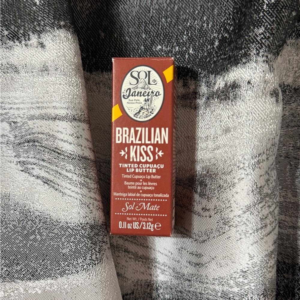 Sol de Janeiro Tinted Lip Butter in Brown and Gold Packaging